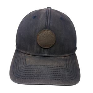 Timberland Snapback Cap Blue One Size Adjustable Patch Logo 6 Panel Cotton